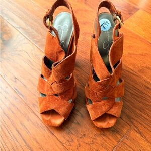Jessica Simpson Rust Suede Sandals